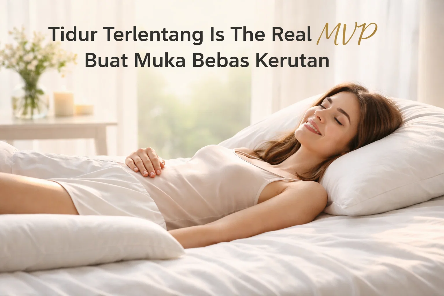 posisi tidur agar tidak keriput